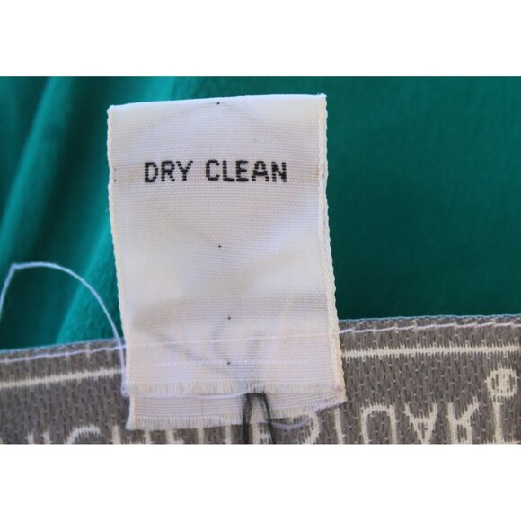 VTG 1990s Michelle Stuart Silk Shirt Women Petit Small Green Fold Tuck Casual - Picture 7 of 7